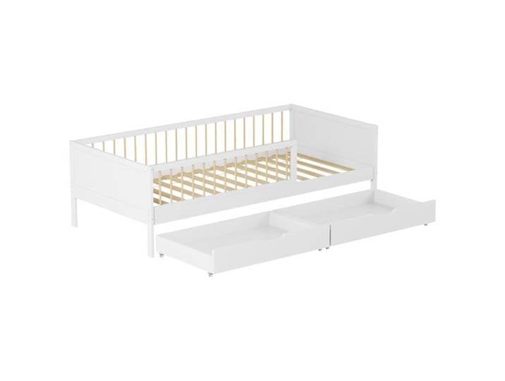 Lit pour enfant 190x90cm blanc avec tiroirs ADAM