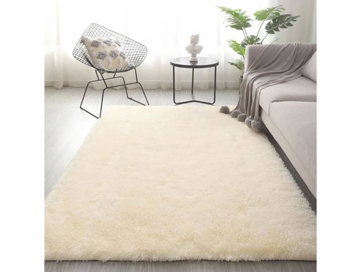 Tapis de Salon Shaggy 160 x 230cm Beige .