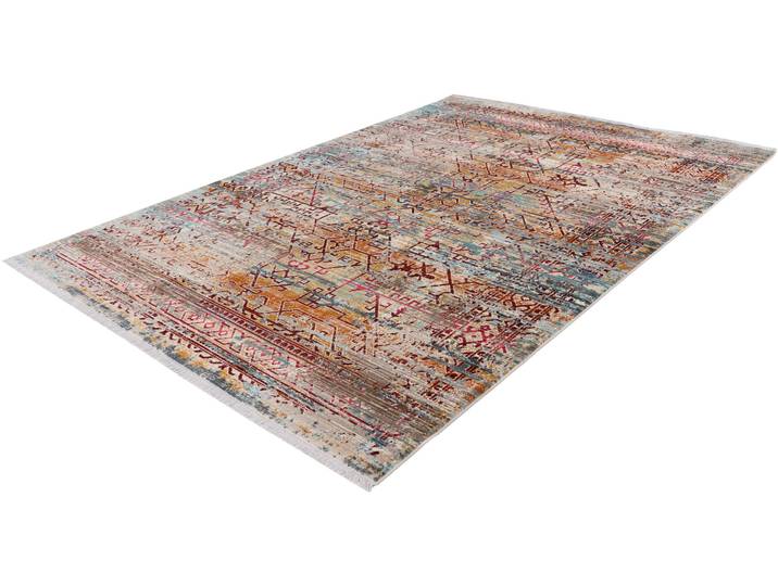 Teppich OBSESSION My Inca 356 , bunt, B:160cm H:6mm L:230cm, Polypropylen (PP), Teppiche, Teppich, Kurzflor, modernes Design, mit Fransen