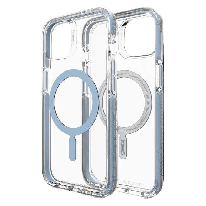 Zagg GEAR4 Santa Cruz Snap, Cover, Apple, iPhone 13, 15,5 cm (6.1 Zoll), Blau, Transparent (Apple iPhone 13) (702008206)
