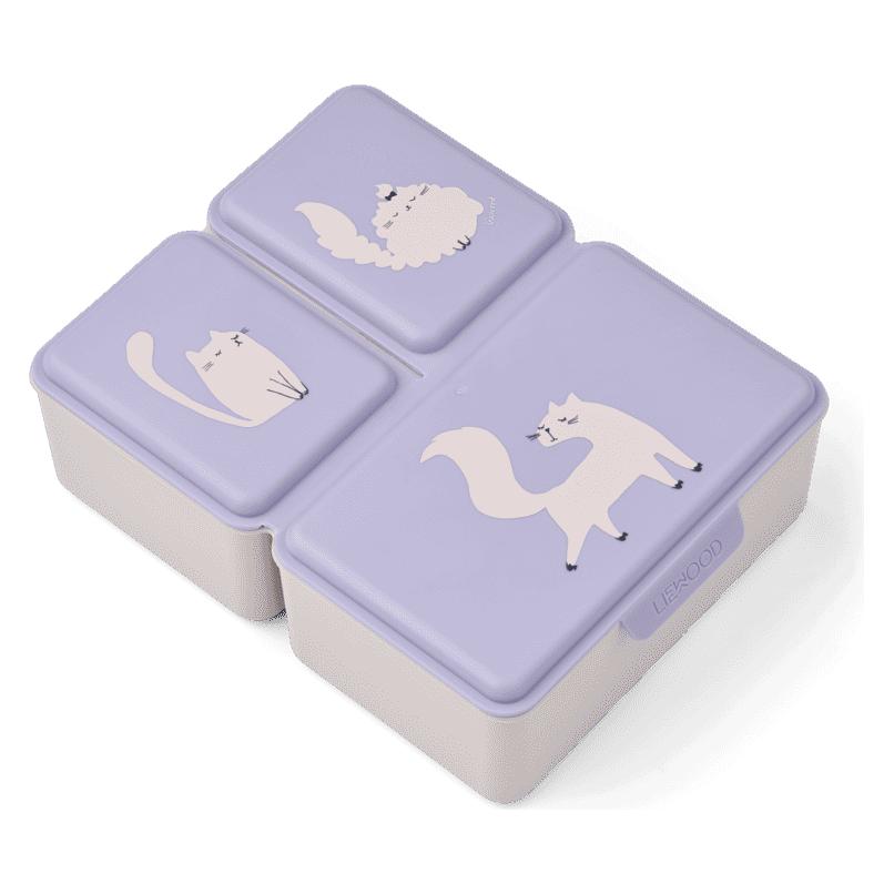 Liewood - Driss Lunchbox - Cat / Warm lilac - One size (5715493553463)