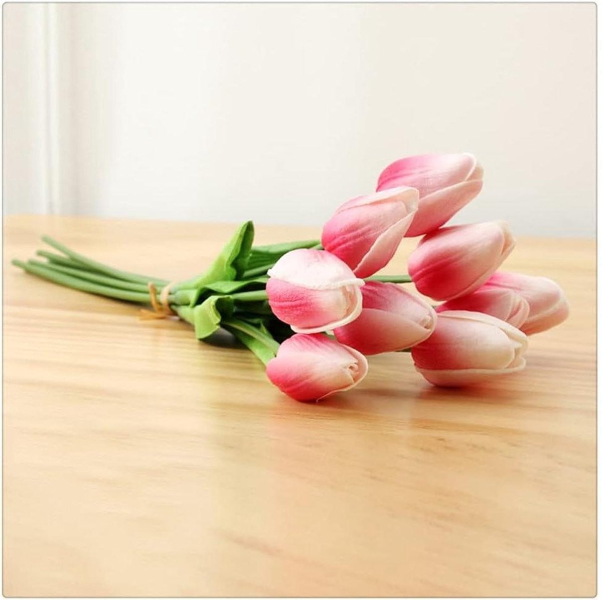 Set van 6 levensechte kunsttulpen voor bruiloften en decoratie - Stijl 7