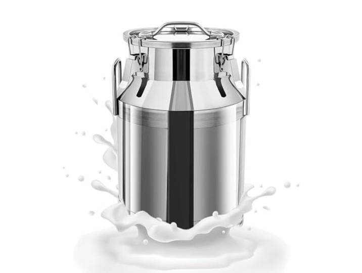 Adima 35 L Edelstahl Milchkanne Milcheimer Metall Milchkännchen Mit Versiegeltem Deckel .Milchkanne Edelstahl Für Milch, Flüssigkeit, Tote Eimer Lagerung Transport,35L