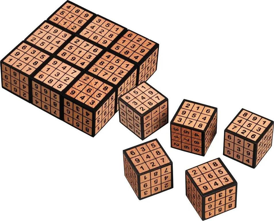 Philos Sudoku houten puzzelspel voor 1-2 spelers, 3x3 logisch spel voor kinderen vanaf 8 jaar