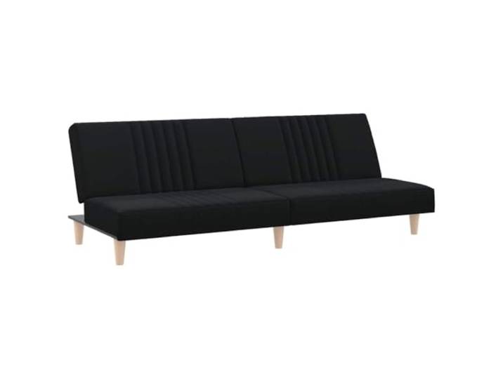 Todiikf Schlafsofa Klappbar Schwarz Stoff 200 cm Bettsofa mit Rückenlehne Vielseitiges Doppelbettsofa für Wohnzimmer und Schlafzimmer mit verstellbarer Liegefläche und dicker Schaumstoffpolsterung.