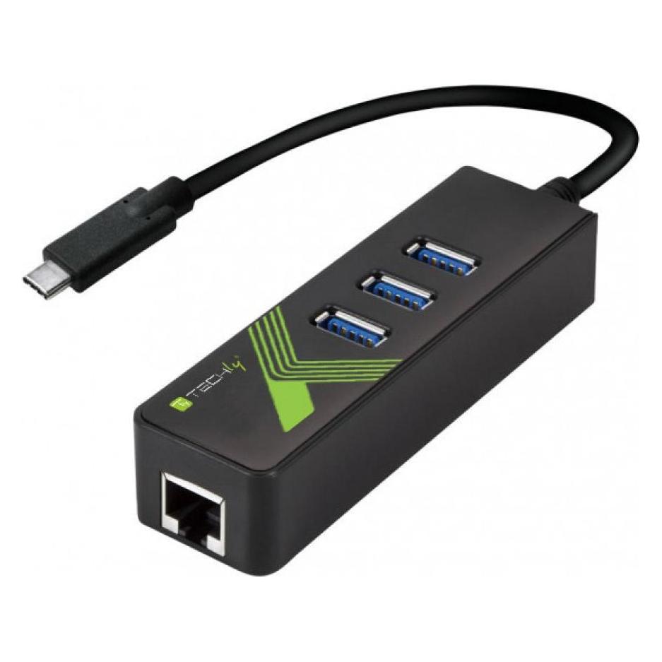 Techly IDATA-USB-ETGIGA-3C2 (USB-A, 4 Ports) (IDATA-USB-ETGIGA-3C2)