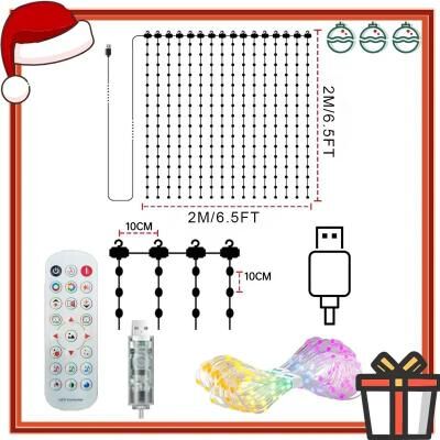 Uplift Picks Smart RGB Curtain String Lights With DIY Patterns And Music Sync 2 M usb
