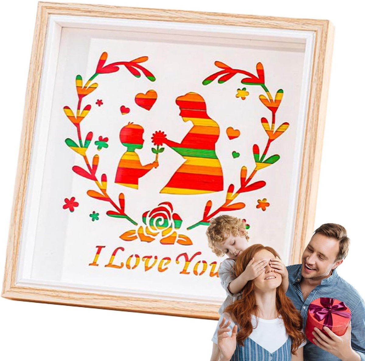 Fotolijst Set voor Moederdag Knutselen - Ouder-kind Decoratie - 22 x 22 cm