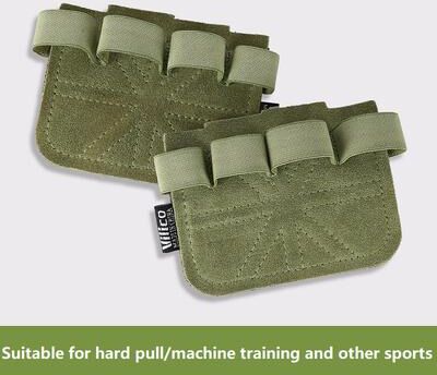 Market Central Palm Protection Training Gloves For Men & Women Workout Grip Support green