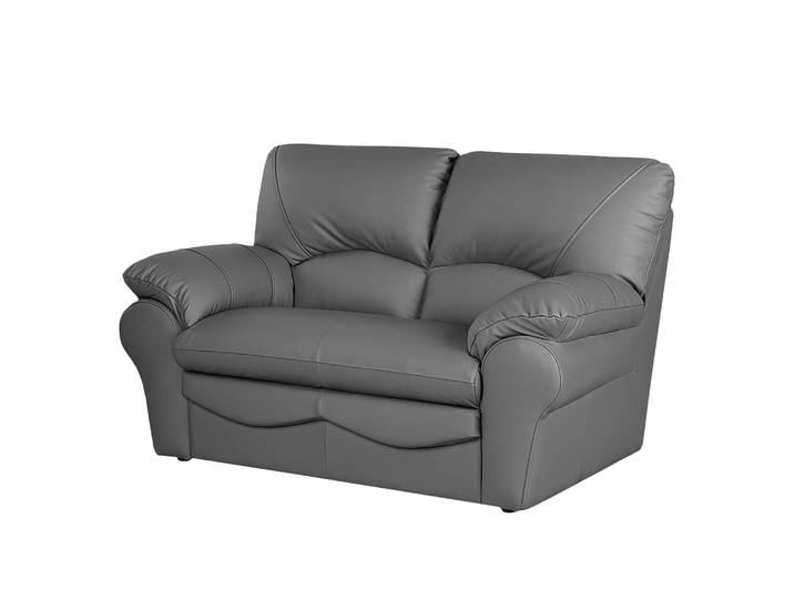 2-Sitzer Sofa Kunstleder Grau/Grau Kunstleder Solis 150 x 92 x 85cm Modern