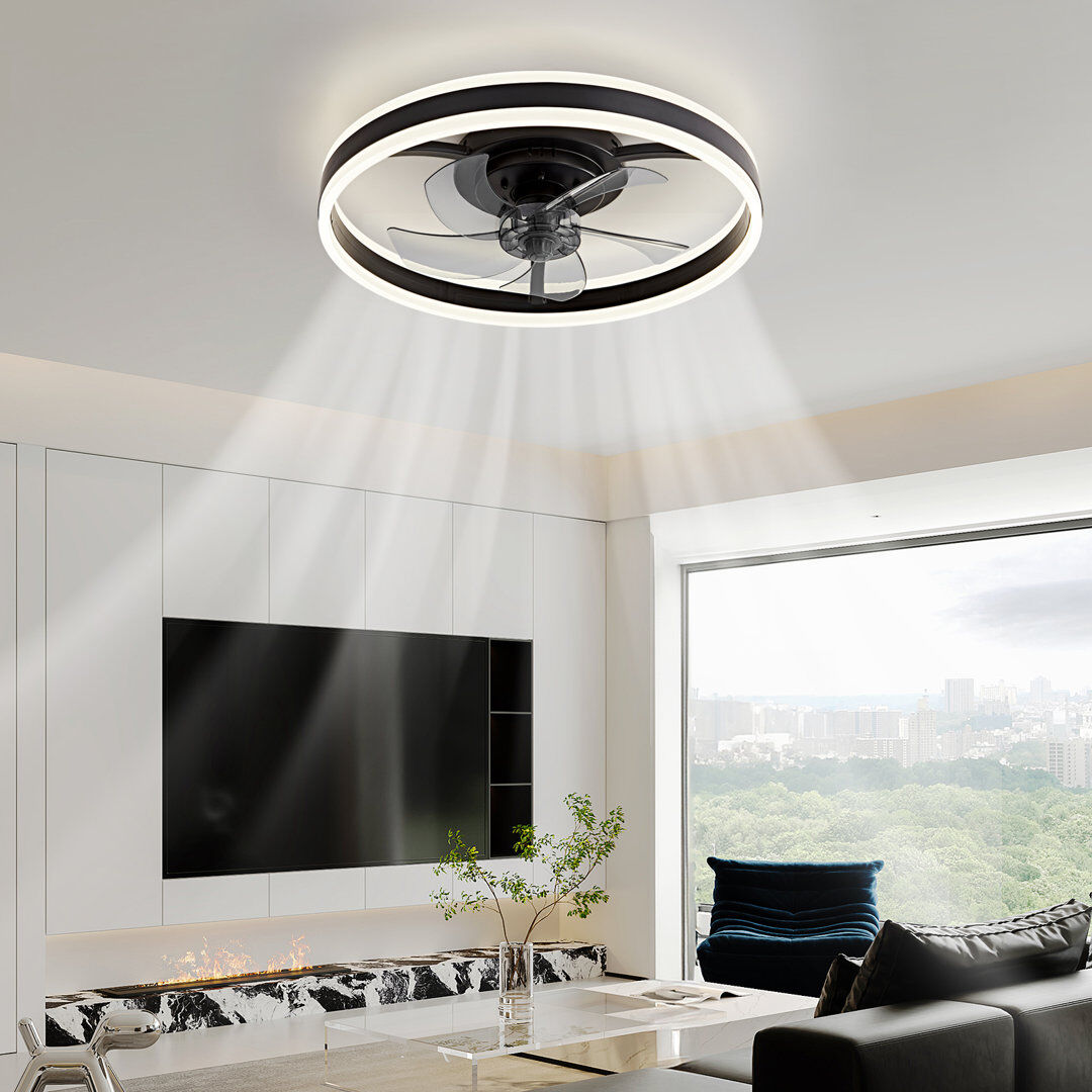 Metro 30cm Ceiling Fan with LED Lights Grey 30cm