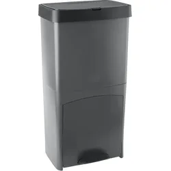 Treteimer Recycle Schwarz/Anthrazit ca. 70l
