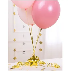 Partydeco Balloon weight Star, silver (1 pkt / 1 pc.)