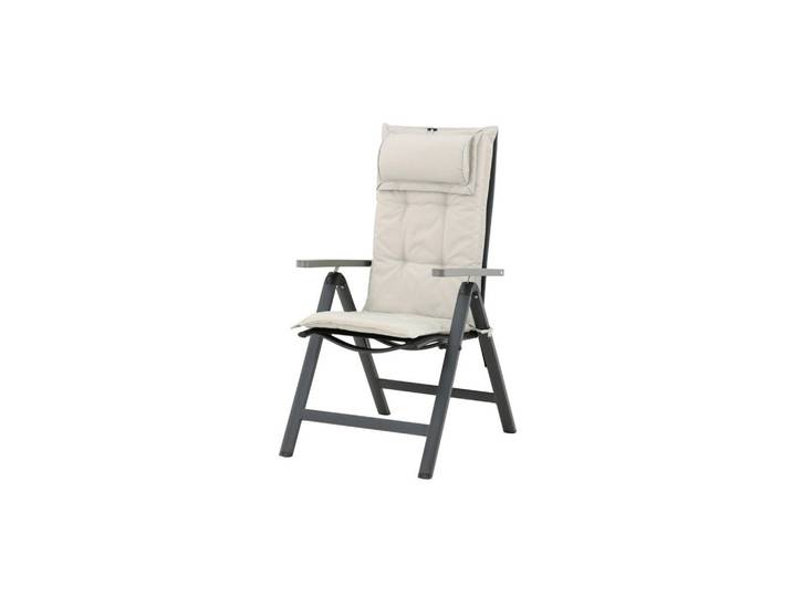Gardenson Relaxsesselauflage, Weiß, Füllung: Vlies,Vlies, 46x5.5x116 cm, mittels Bändern zu befestigen, Gartenmöbel, Gartenpolster & Auflagen, Sesselauflagen