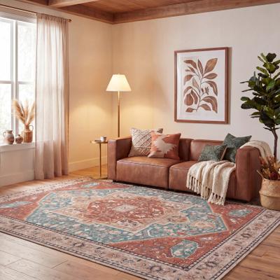 SAFAVIEH Tucson Machine Washable Slip Resistant Masha Traditional Rug