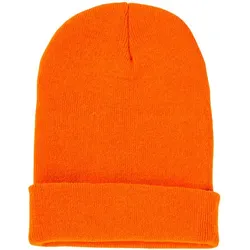 Strick-Mütze, neonorange