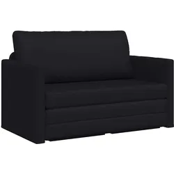 vidaXL Schlafsofa 110cm Schwarz Kunstleder