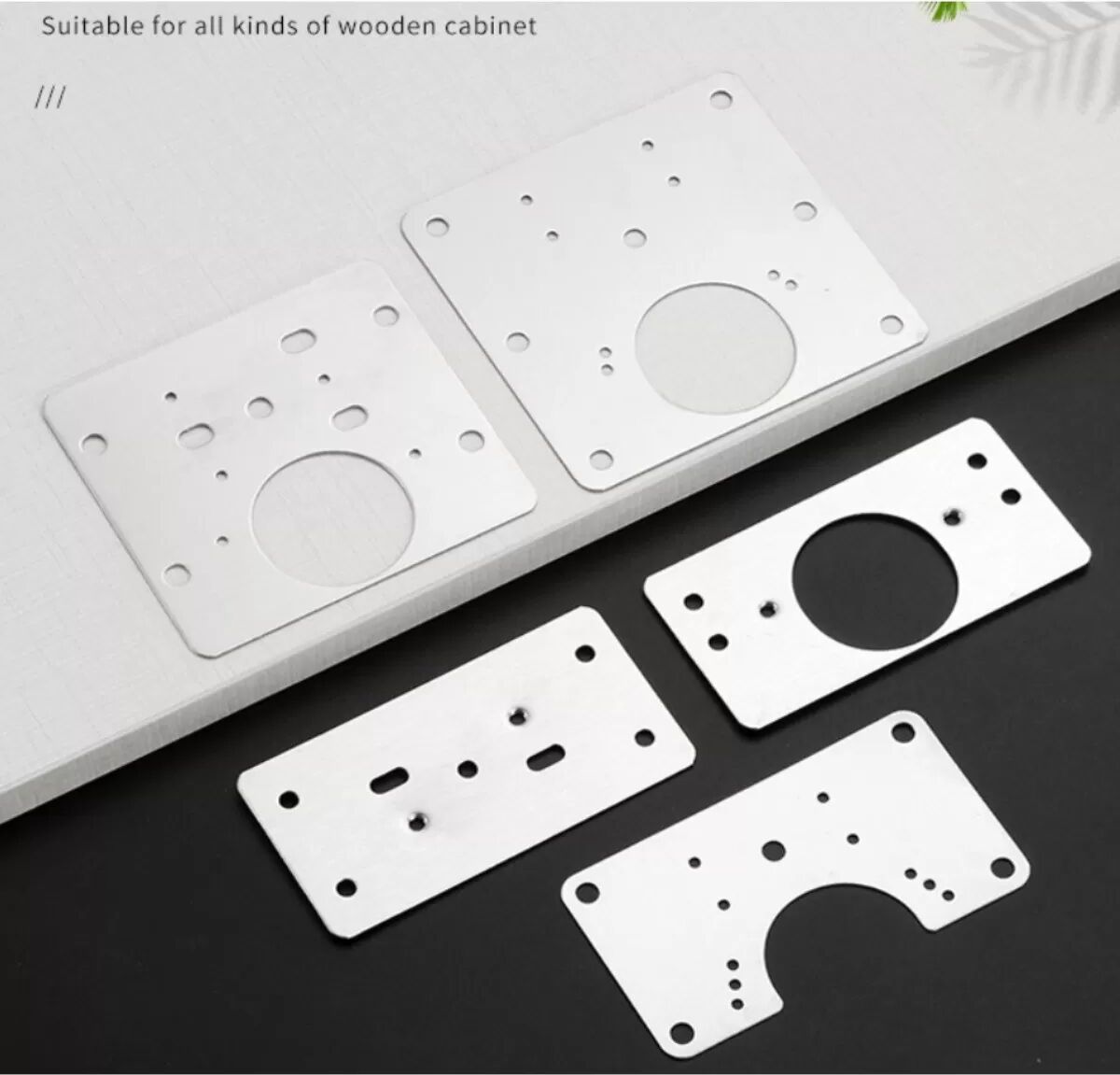 INF Kit de réparation de charnière en acier inoxydable - 6 ensembles de coupelles de charnière 201 + plaque de montage avec vis