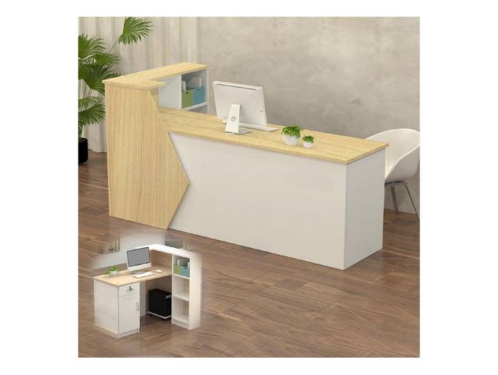LuxusKollektion Empfangstheke Empfangstheke Holz Weiß 100cm (1-St)