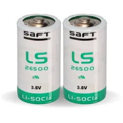 2x Saft Lithium 3,6V Batterie LS 26500 PLUS C  Baby - Zelle