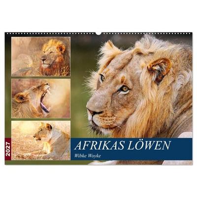 Afrikas Löwen 2027 (Wandkalender 2027 DIN A2 quer), CALVENDO Monatskalender