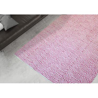 Teppich KAYOOM "Aperitif 410", pink, B:80cm H:7mm L:150cm, Baumwolle, Teppiche, Teppich, weiche Haptik,fusselarm, für Allergiker & Fußbodenheizung geeignet
