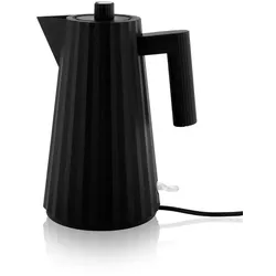 Alessi Wasserkocher Plissé 1700 ml Holz, Textil, Natur Schwarz 1,7 l
