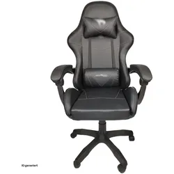 HTI-Living, Bürostuhl, Schreibtischstuhl für Homeoffice Kunstleder Schwarz (42 - 52 cm)