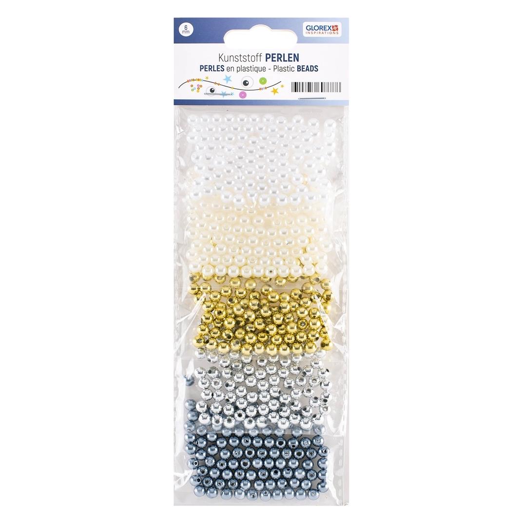 Glorex Wachsperlen-Set weiss/silber/gold (72023571)
