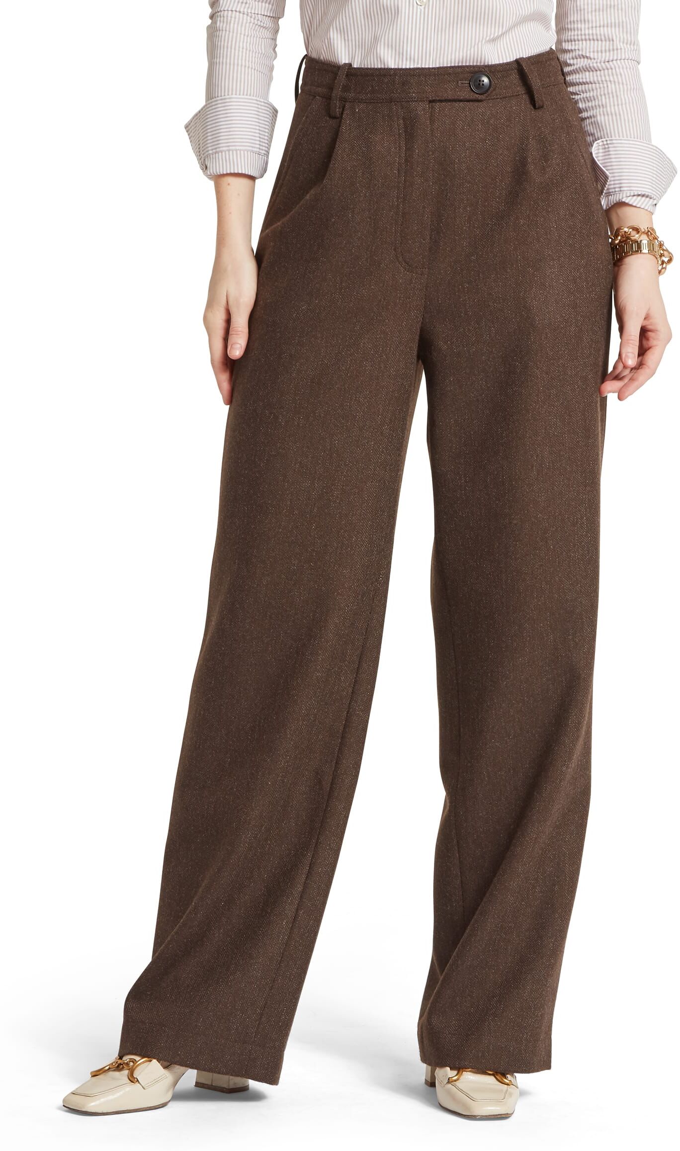 Schöffel Country Arabella Tweed Trousers - Brown - Size UK14 - Women