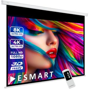 ESMART Beamer-Leinwand Professional MIMOTO, 200 Zoll, 442 x 249 cm, Format 16:9, Motorleinwand