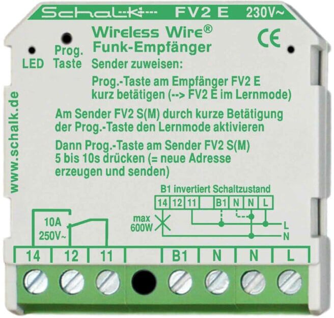 Schalk Récepteur radio 10A 230V AC(UP) FV2 E (FV2E09)