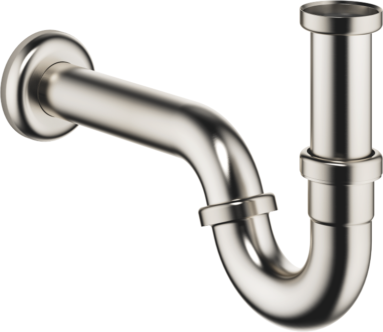 Dornbracht Bidet piège à odeurs tube 1005097006 platine mat, 11/4 ", avec rosace