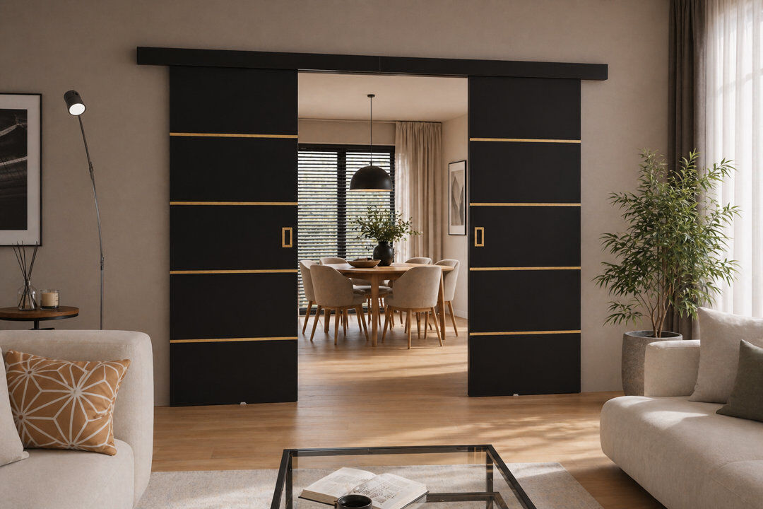 Brayden Studio Baban 2 Door Black 154cm x 205cm