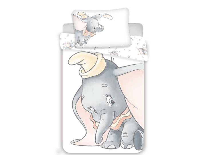 Disney Dumbo Enfants Parure de lit - Housse de couette 100x135 cm & taie d'oreiller 40x60 cm