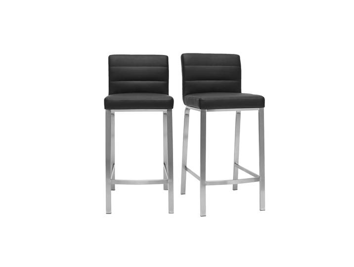 Tabourets de bar design noirs 66 cm (lot de 2) TOMY