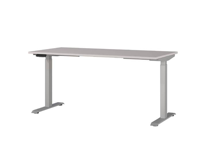 Bureau réglable en hauteur Jet 160cm Gris/Cachemire/Argenté