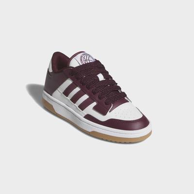 Sneaker ADIDAS SPORTSWEAR "RAPID COURT LOW", Mädchen, Gr. 37, rot (cloud weiß, maroon, gum4), Synthetik, Schuhe Sneaker