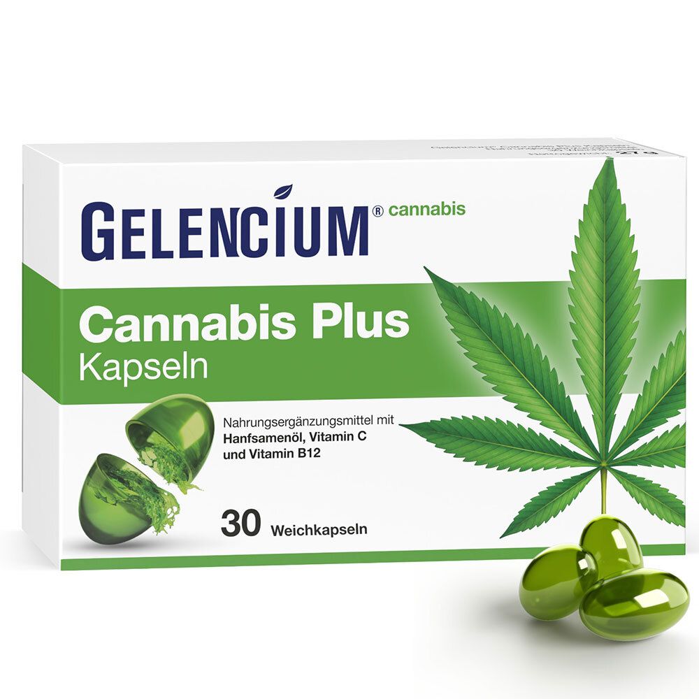 Gelencium Cannabis Plus Kapseln mit Vitamin B12 30 St Weichkapseln