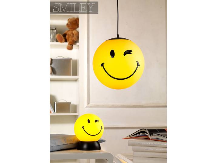 Suspension LED 2001 Smiley 30 x 110 x 30cm Jaune/Jaune Matériau : Matière plastique Type de matière synthétique : Polypropylène E27