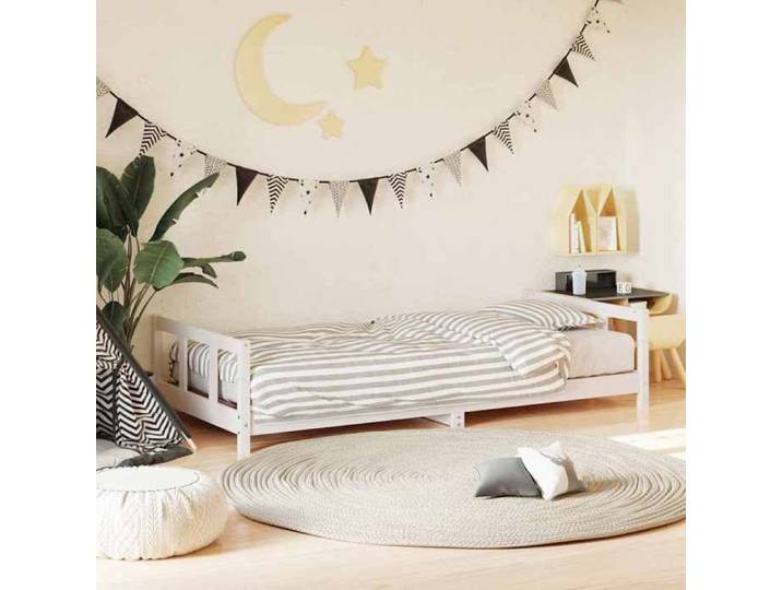 BONNEVIE - 1parcel - Cadre de lit pour enfants - BONNEVIE - lit junior - Bois de pin massif - Blanc - 90 x 200 cm - meuble de lit d