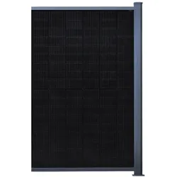 PV Zaun Classic vertikal Sichtschutzzaun Solarzaun Zaunfeld 1210 x 1950mm Erweiterung