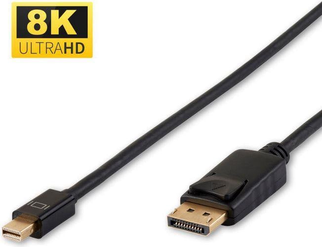 MicroConnect DP-MMG-050MBV1.4 Mini DisplayPort naar DisplayPort kabel, 0,5 meter, 7680 x 4320 pixels