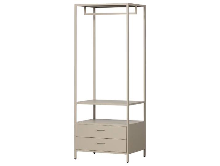 Tchibo - Woood offener Metall-Kleiderschrank »Ferris« - 70x54x185cm - braun -