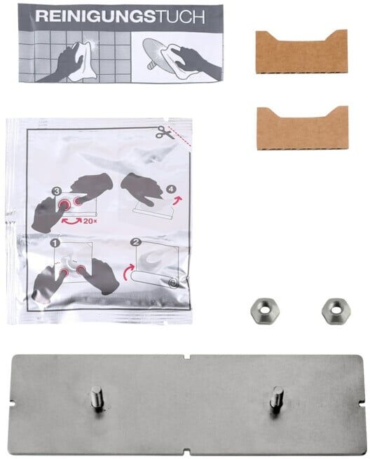 Keuco Kit de collage n°4 avec pack adhésif/plaque de fixation avec écrous (04994000400)
