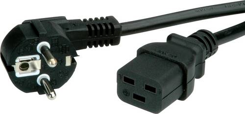 Value 19.99.1552 Strom Anschlusskabel Schwarz 2.00 m