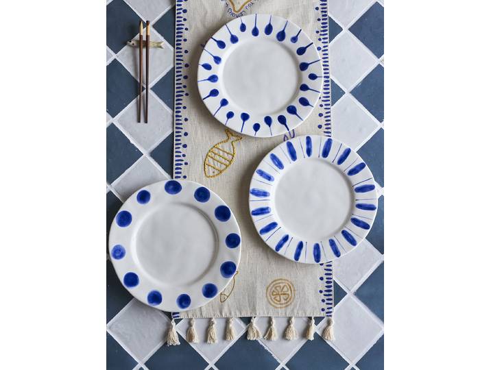 Teller Linora 3er-Set Ø 28cm Blau/Blau