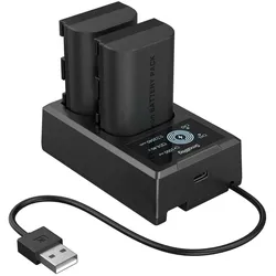 SmallRig Digitalkamera-Akku LP-E6P mit Akku-Ladegerät, Akkutyp (Kamera Akku, Kamera Akku Ladegerät), Kamera Stromversorgung, Schwarz