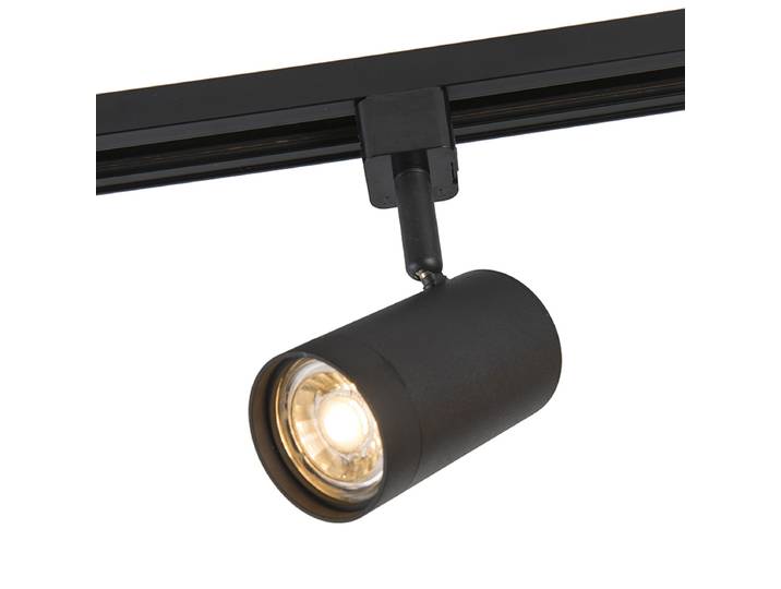 Spot sur rail intelligent noir monophasé avec Wifi GU10 - Iconic