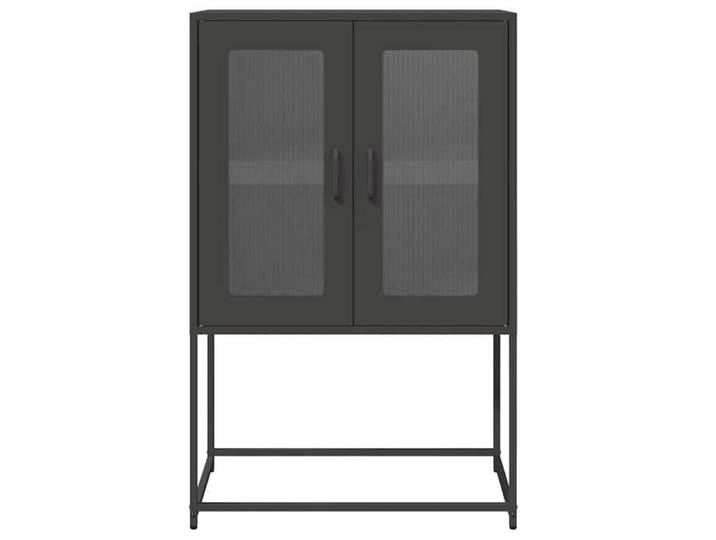 Promotion mai  * Buffet haut - Armoire haute salon - noir 68x39x107 cm acier EU1540853374